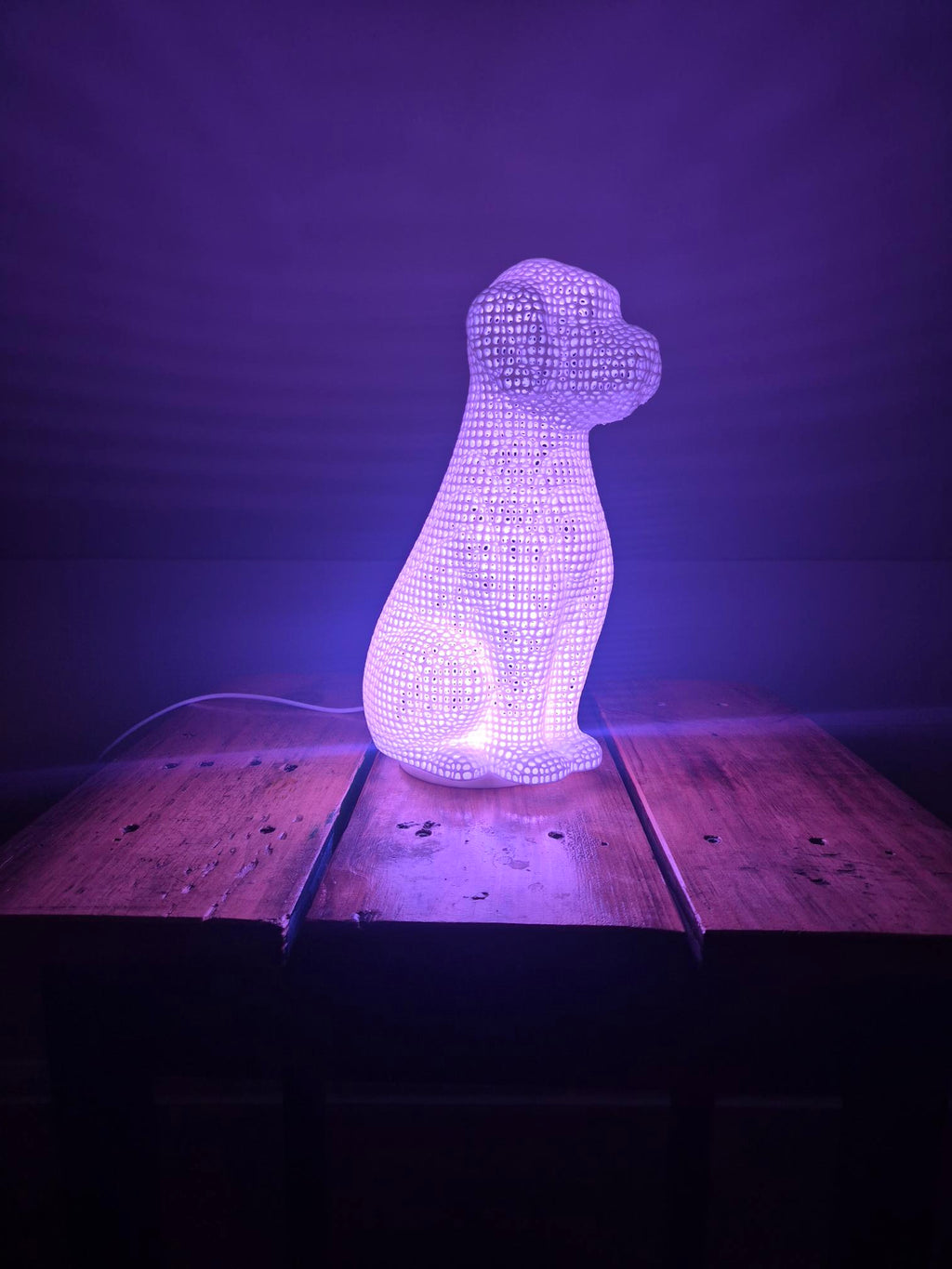 3D Printed Dog Lamp