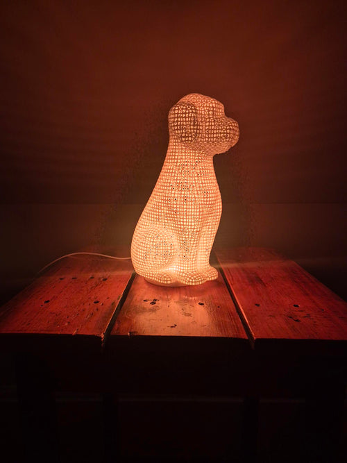 3D Printed Dog Lamp