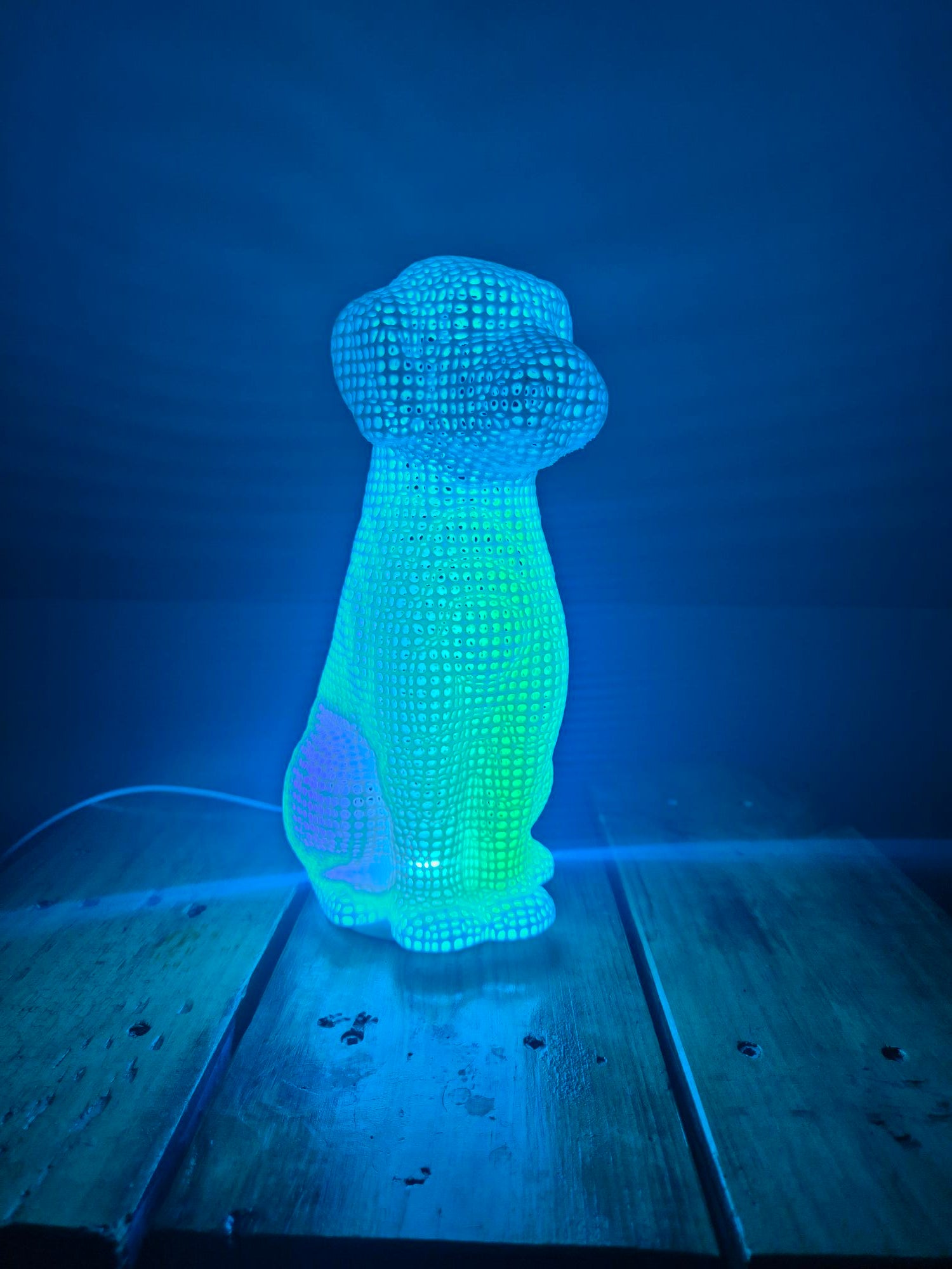 3D Printed Dog Lamp