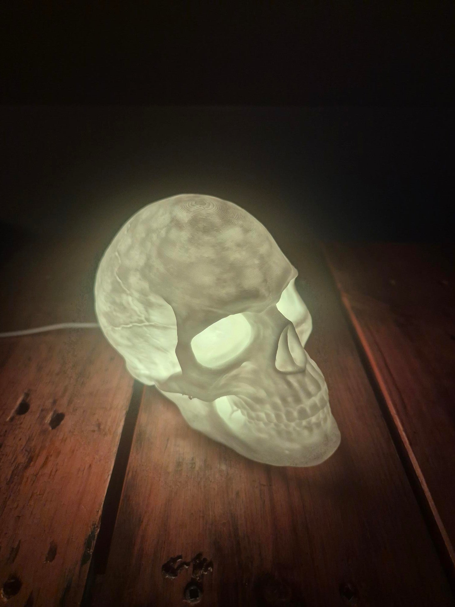 3D Printed Skull Lamp