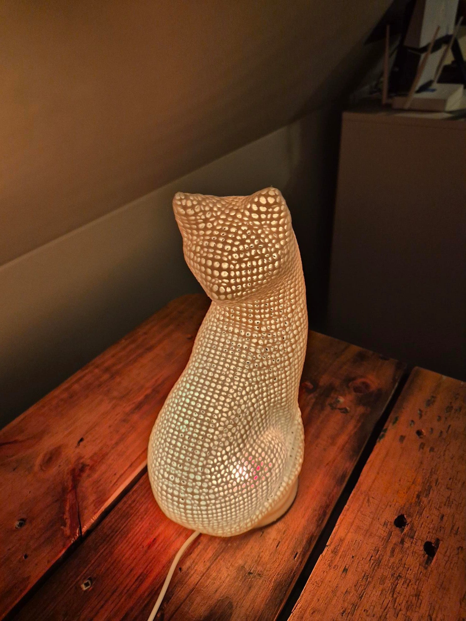 3D Printed Cat Lamp